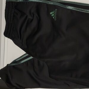 18/20+ adidas back and emerald green joggers